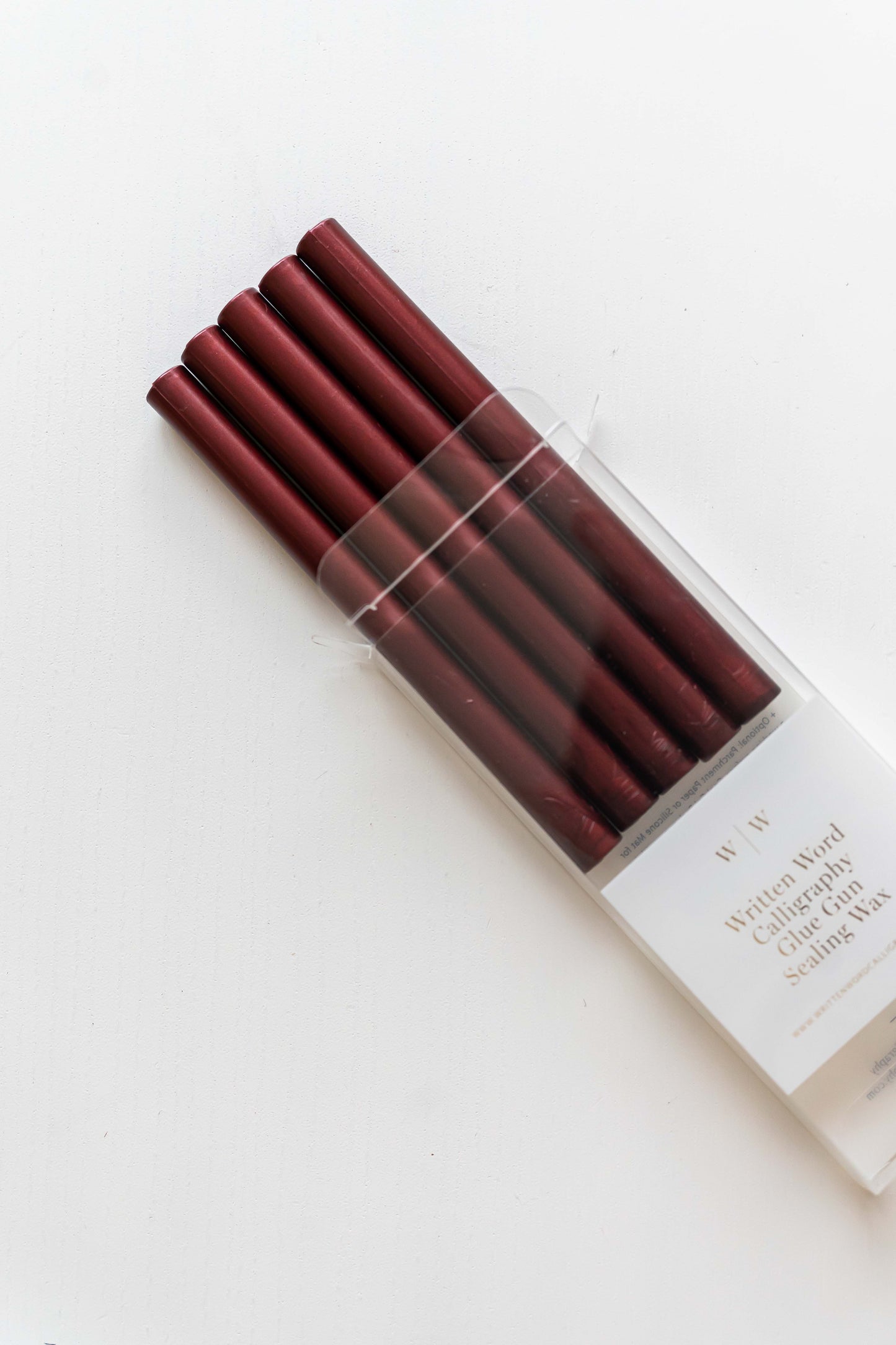 Crimson glue gun sealing wax sticks in clear packaging for wax seal projects