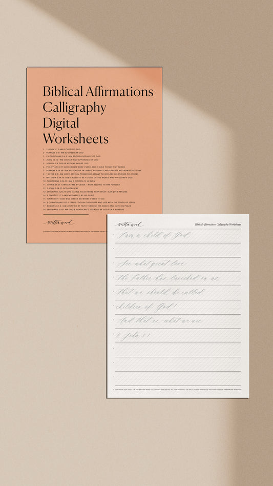 Biblical Affirmations Digital Worksheets