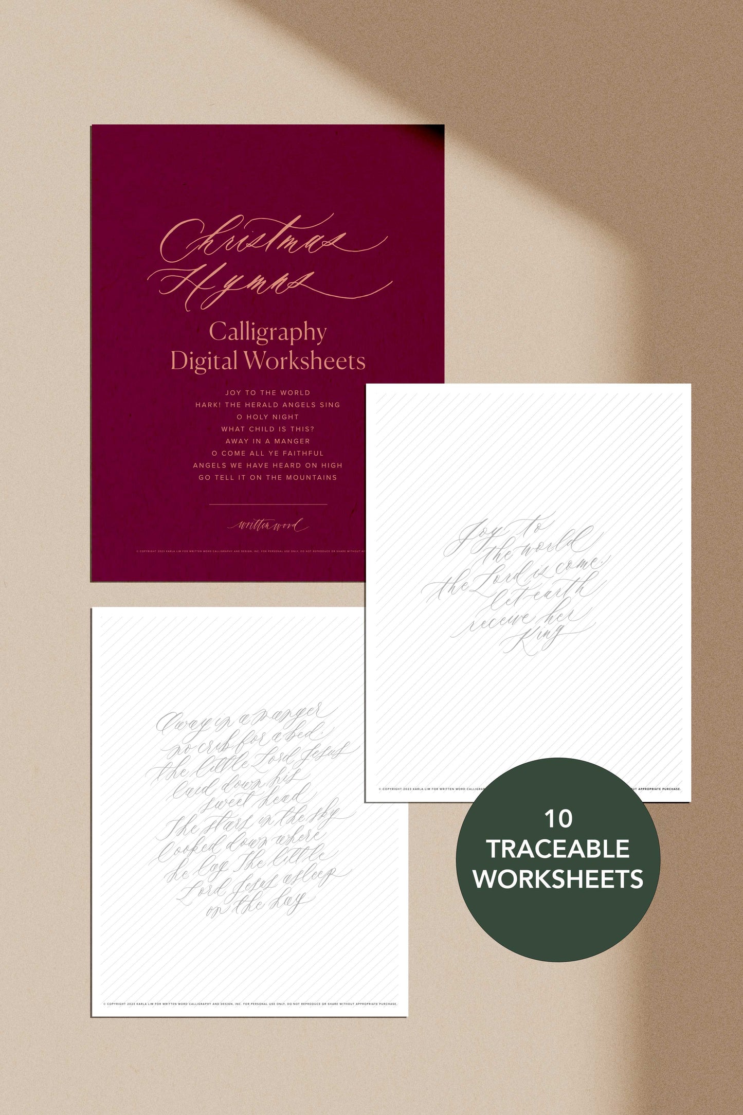 Christmas Hymns Digital Worksheets