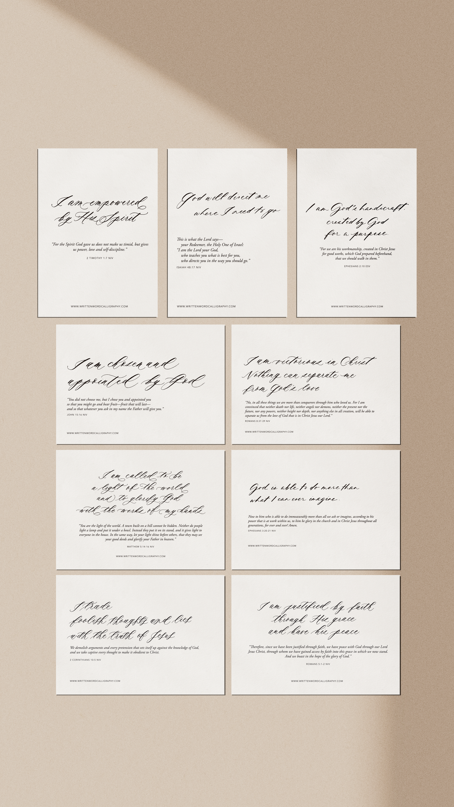 Biblical Affirmations 5x7 Printable (18 Designs)