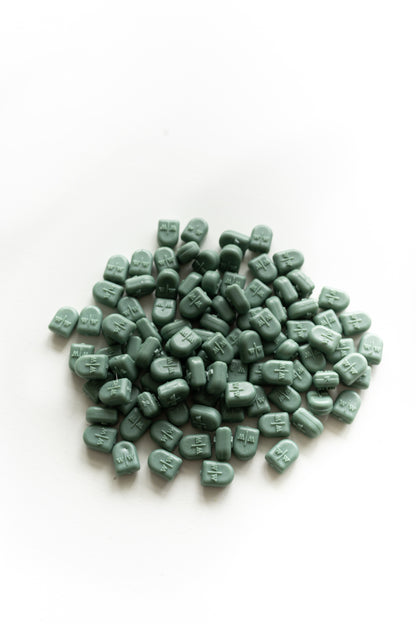 Forest green wax seal beads for melting spoon use in calligraphy and wax sealing