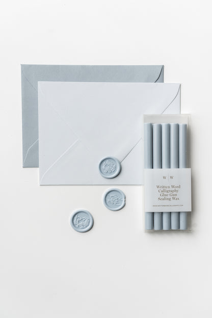 Dusty Blue Glue Gun Sealing Wax (Box of 5 Sticks)