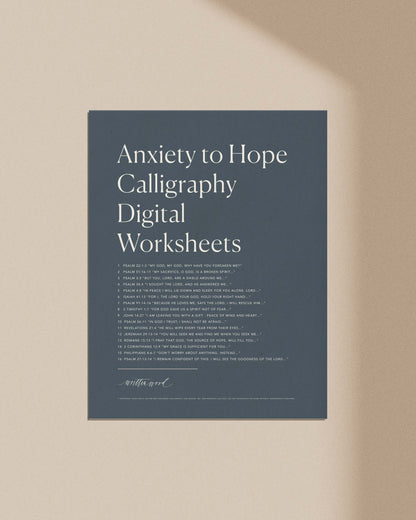 Anxiety to Hope Digital Worksheets