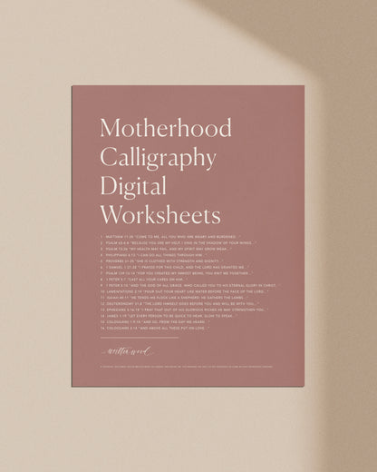 Motherhood Digital Worksheets
