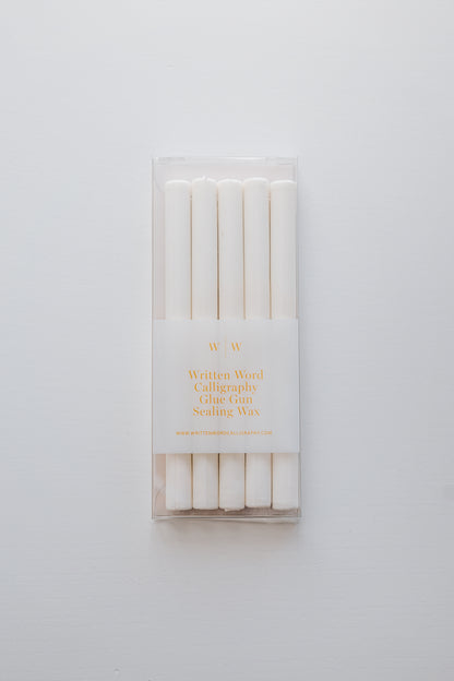 White Glue Gun Sealing Wax (Box of 5 Sticks)