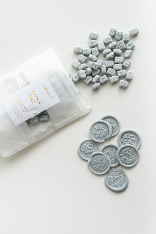Pale Gray Wax Beads for Wax Seals