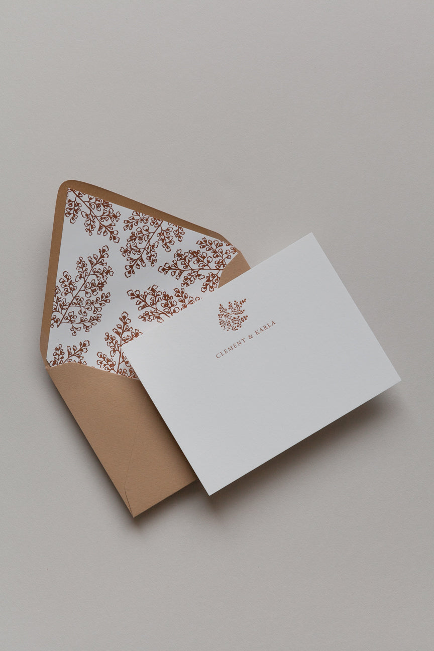 Maidenhair Fern Envelope Liner